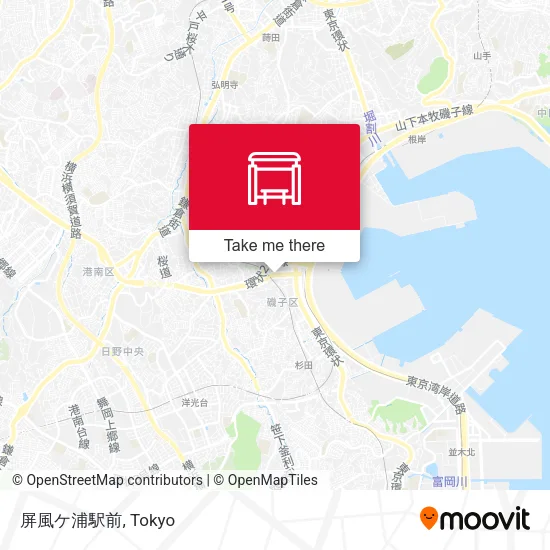 Byobugaura Station Front map