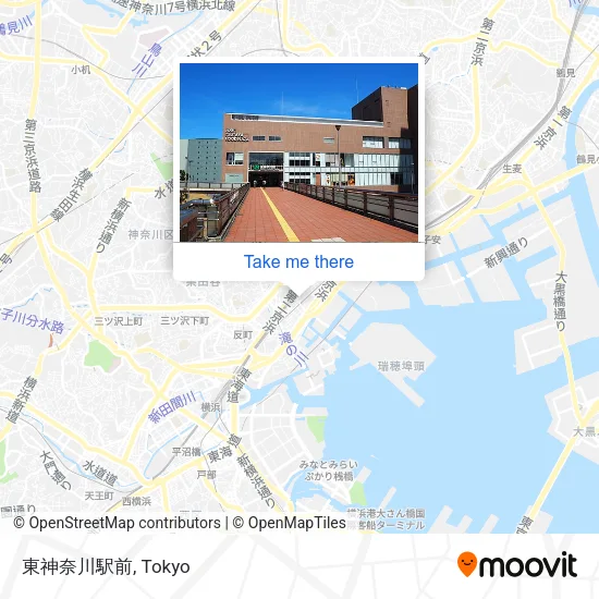 Higashi-Kanagawa Station Front map