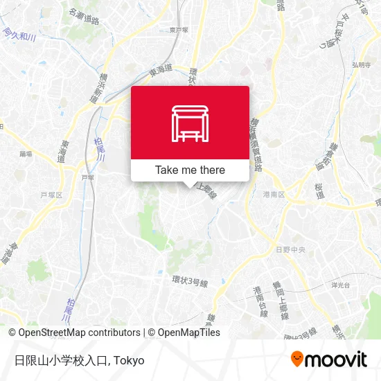 日限山小学校入口 map