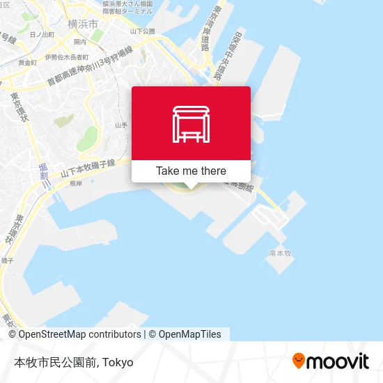 本牧市民公園前 map
