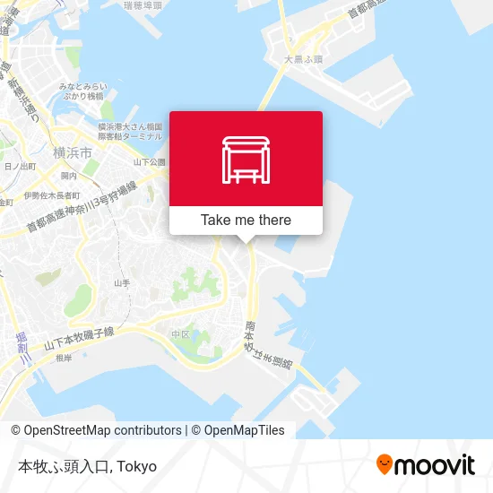 Honmoku Wharf Entrance map