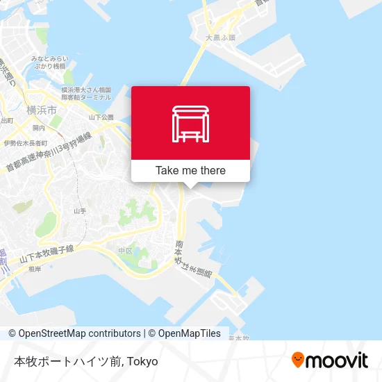 本牧ポートハイツ前 map