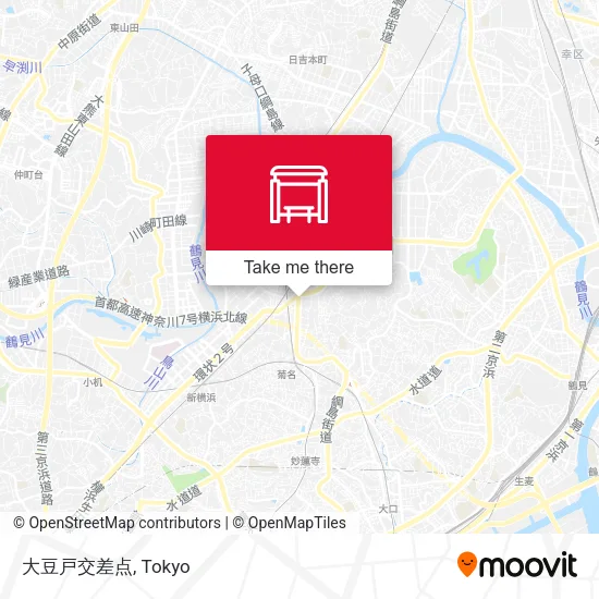 大豆戸交差点 map