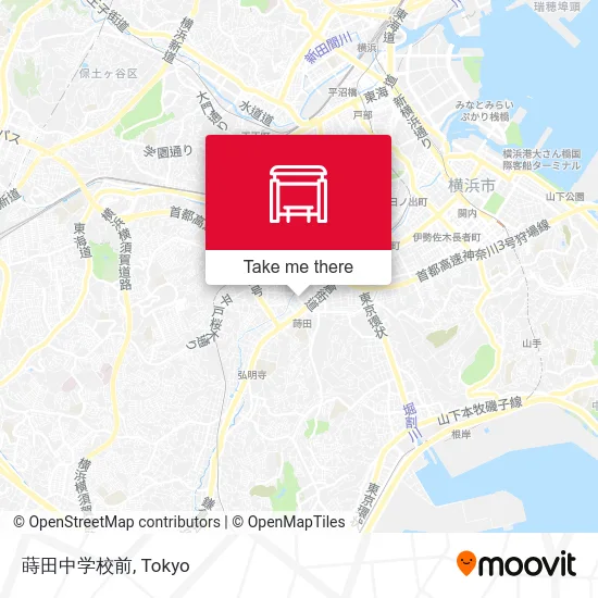 蒔田中学校前 map