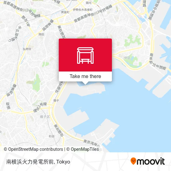 南横浜火力発電所前 map
