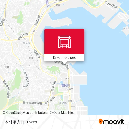 木材港入口 map