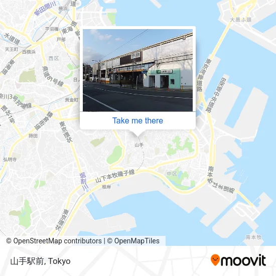 Yamate Station Front map
