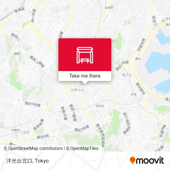 Yokodai North Exit map