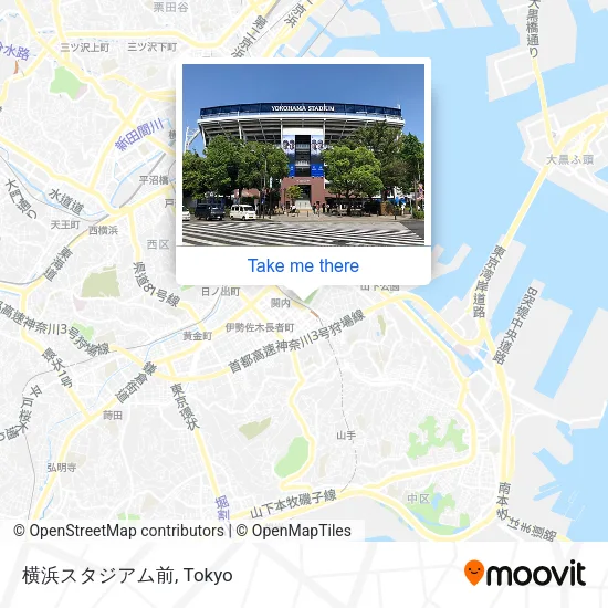 横浜スタジアム前 map