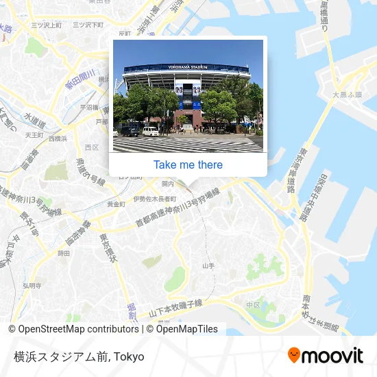 横浜スタジアム前 map