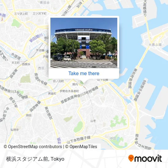 横浜スタジアム前 map