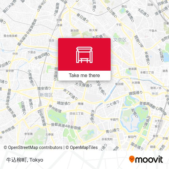 牛込柳町 map