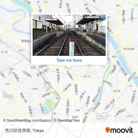 荒川区役所前 map
