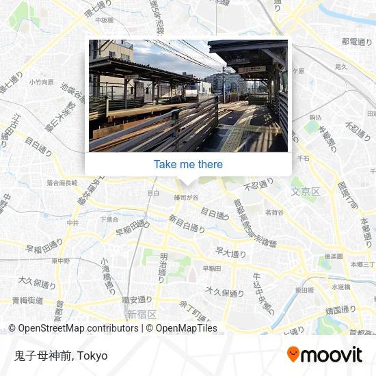 鬼子母神前 map