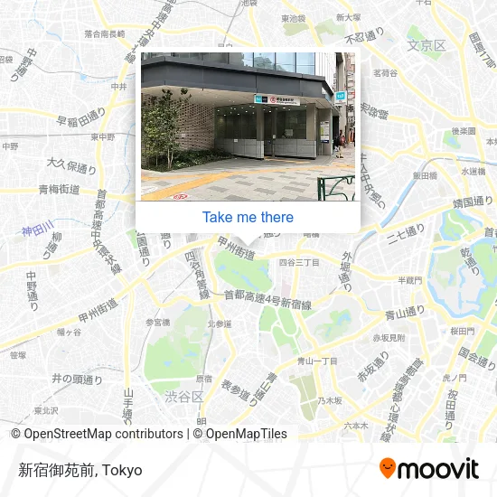新宿御苑前 map