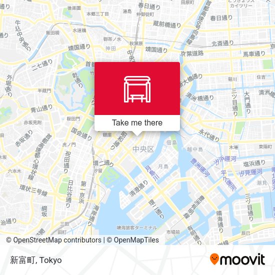 新富町 map