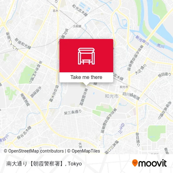 南大通り【朝霞警察署】 map