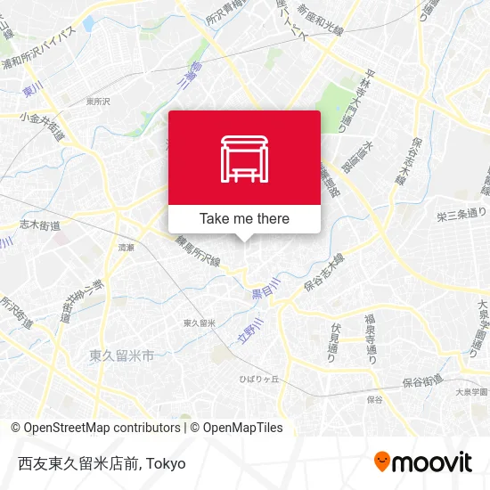Seiyu Higashikurume Store map