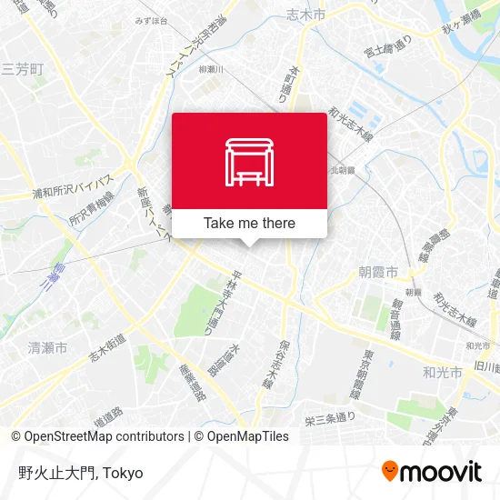 野火止大門 map