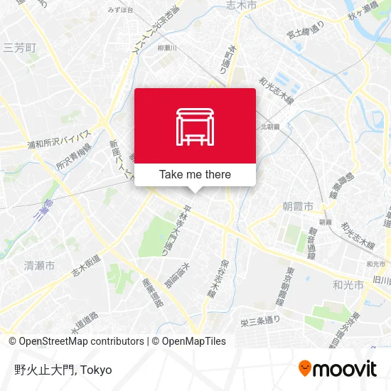 野火止大門 map