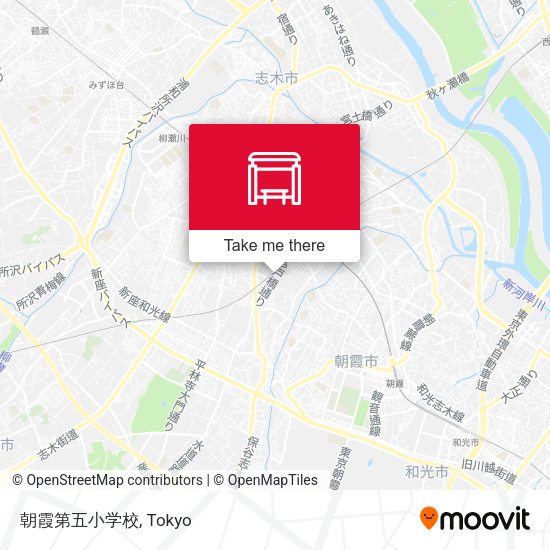 朝霞第五小学校 map