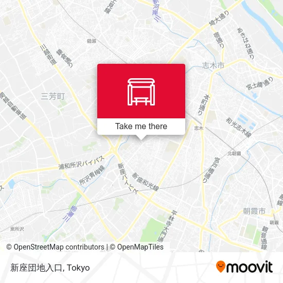 新座団地入口 map