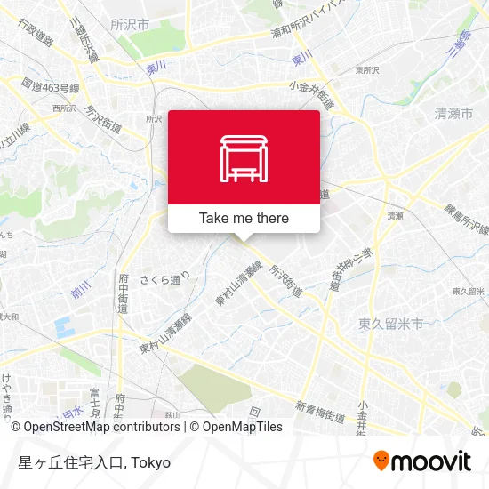 Hoshigaoka Housing Entrance map
