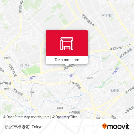 所沢車検場前 map