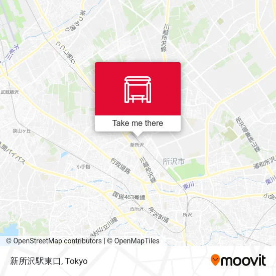 Shin-Tokorozawa Station East Exit map