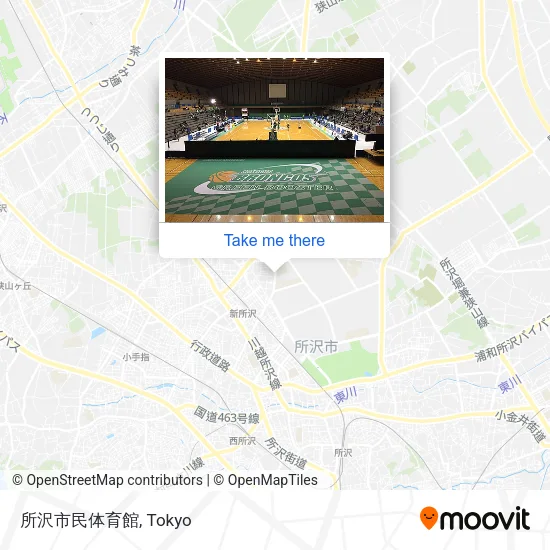 所沢市民体育館 map