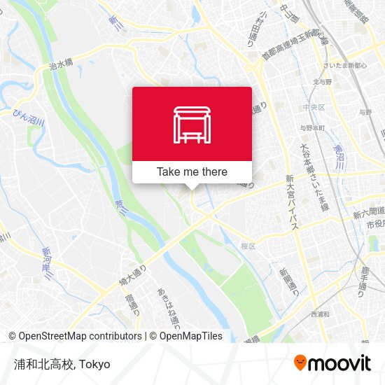 浦和北高校 map
