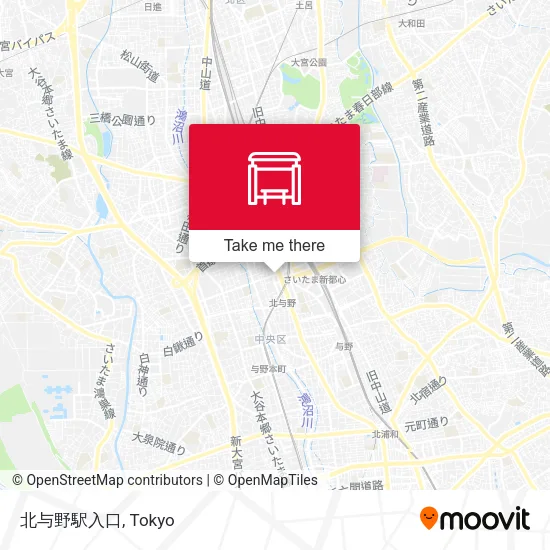 北与野駅入口 map