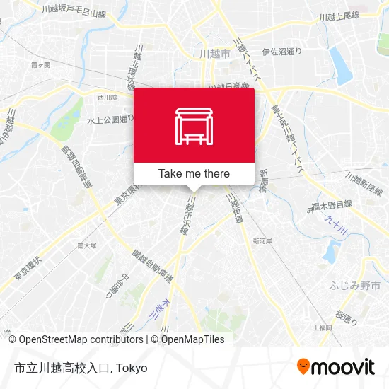 市立川越高校入口 map