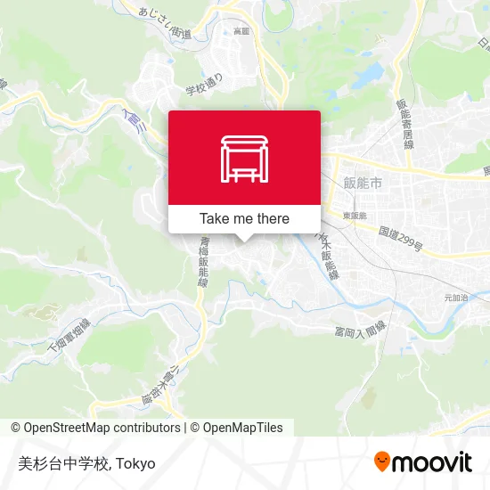 美杉台中学校 map