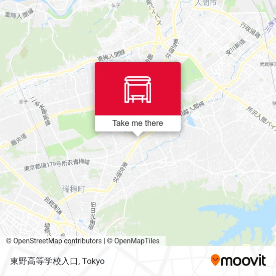 Higashino High School Entrance map