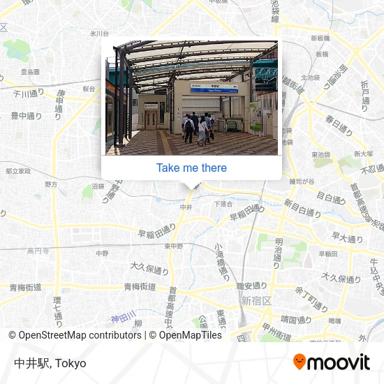 中井駅 map
