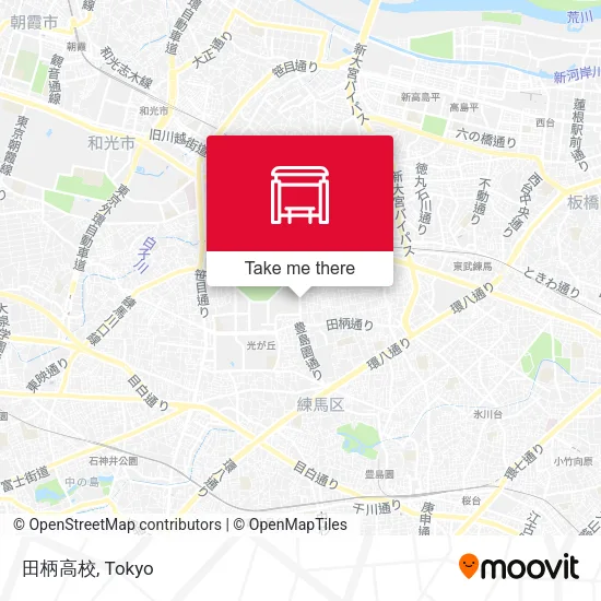 田柄高校 map