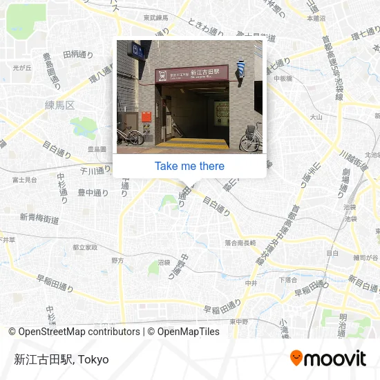 新江古田駅 map