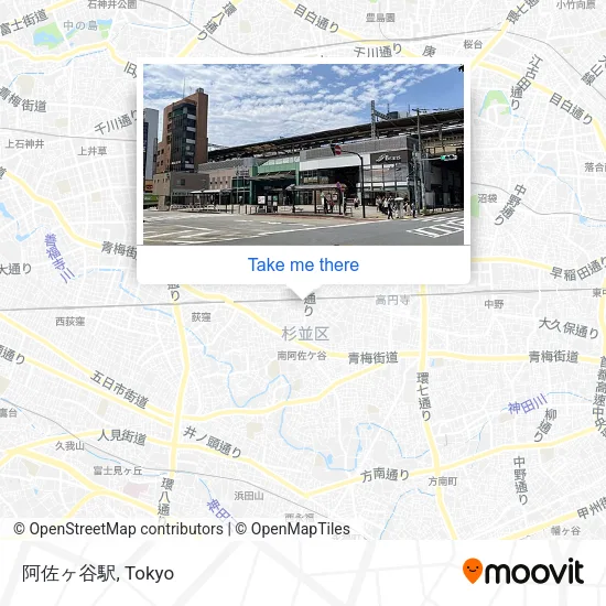 Asagaya Station map