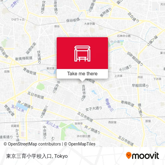 東京三育小学校入口 map