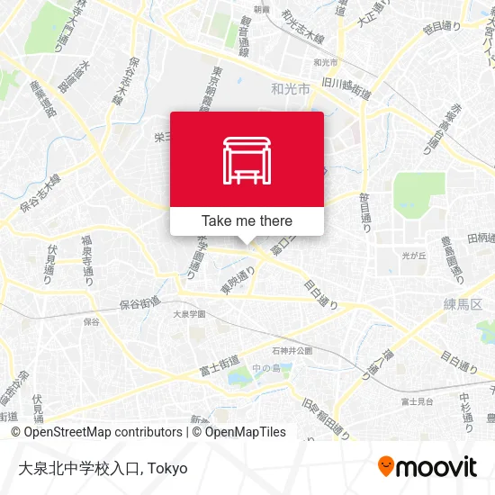 大泉北中学校入口 map