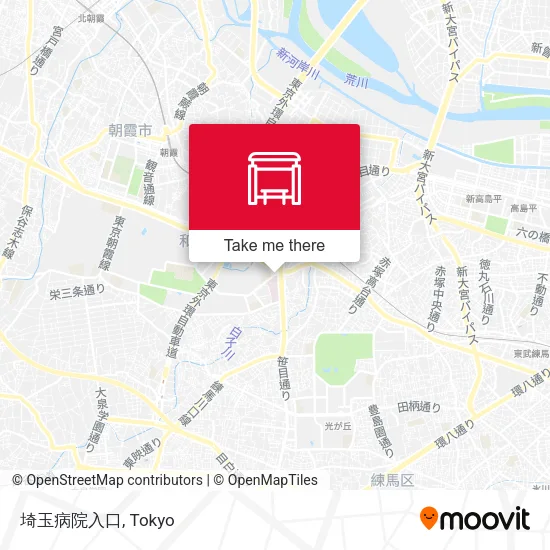 Saitama Hospital Entrance map