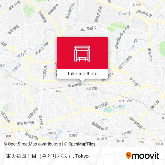 Higashi-Oizumi 4-chome (Midori Bus) map