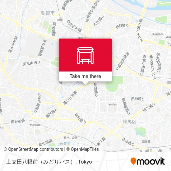 土支田八幡前（みどりバス） map