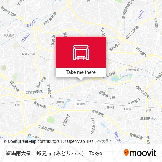 Nerima Minami-Oizumi Post Office 1 (Midori Bus) map