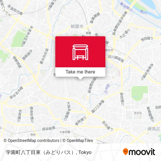 学園町八丁目東（みどりバス） map