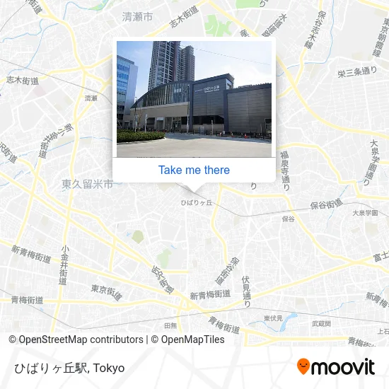 Hibarigaoka Station map