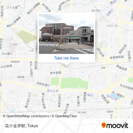 花小金井駅 map