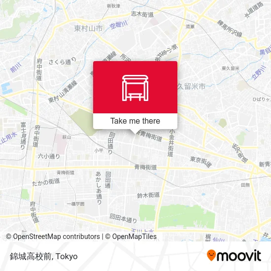 錦城高校前 map