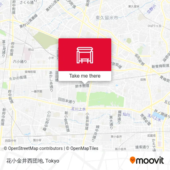 Hanakoganei West Housing Complex map